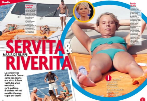 Maria De Filippi e le foto in bikini sullo yacht