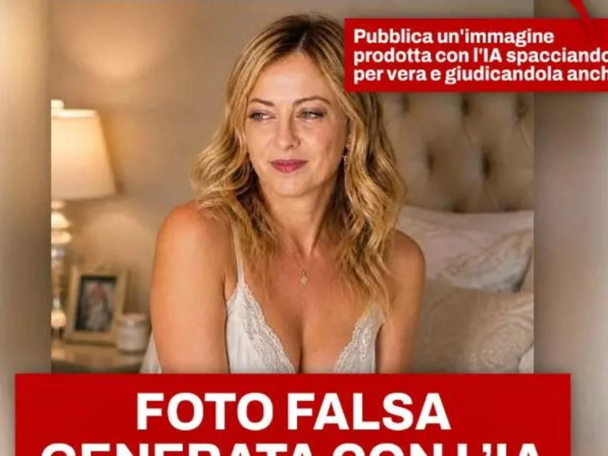 Le false foto osé che infangano Meloni