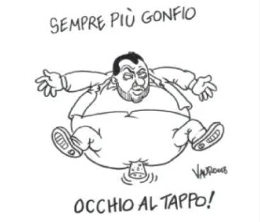 Vauro Senesi, la vignetta vergognosa sul Fatto Quotidiano: Matteo Salvini con il tappo nel sedere