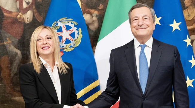 Giorgia Meloni e Mario Draghi