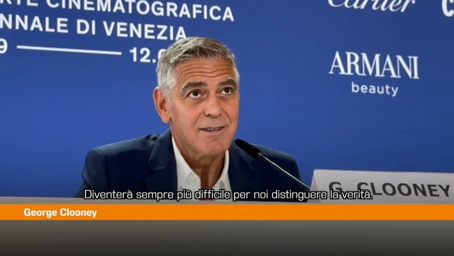 Venezia, Clooney "Sarà sempre più difficile distinguere la verità"