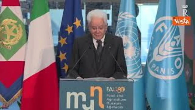 Leggi l'articolo: Mattarella alla Fao: "L'obiettivo di un mondo senza fame è ancora da attuare"