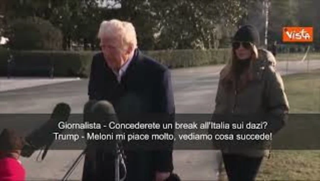 Trump nel 2025: Dazi all'Italia? Meloni mi piace molto, vediamo