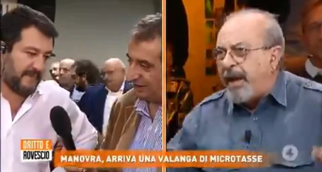 Matteo Salvini risponde a Vauro a Dritto e Rovescio: "Mangio i salumi prima che sbarchino altri migranti"