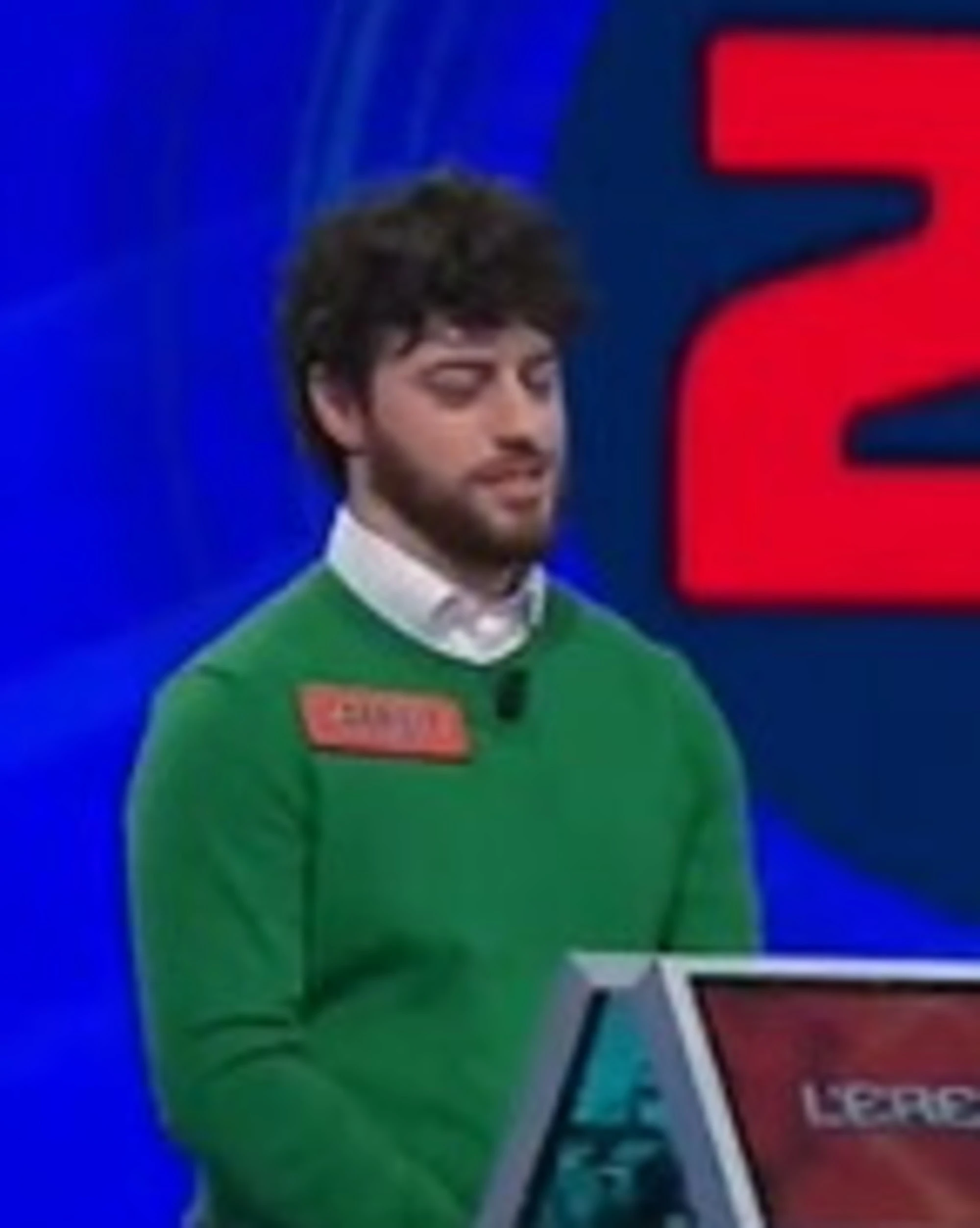 L'eredità, la risposta di Gabriele fa calare il gelo: "Antonella Clerici"