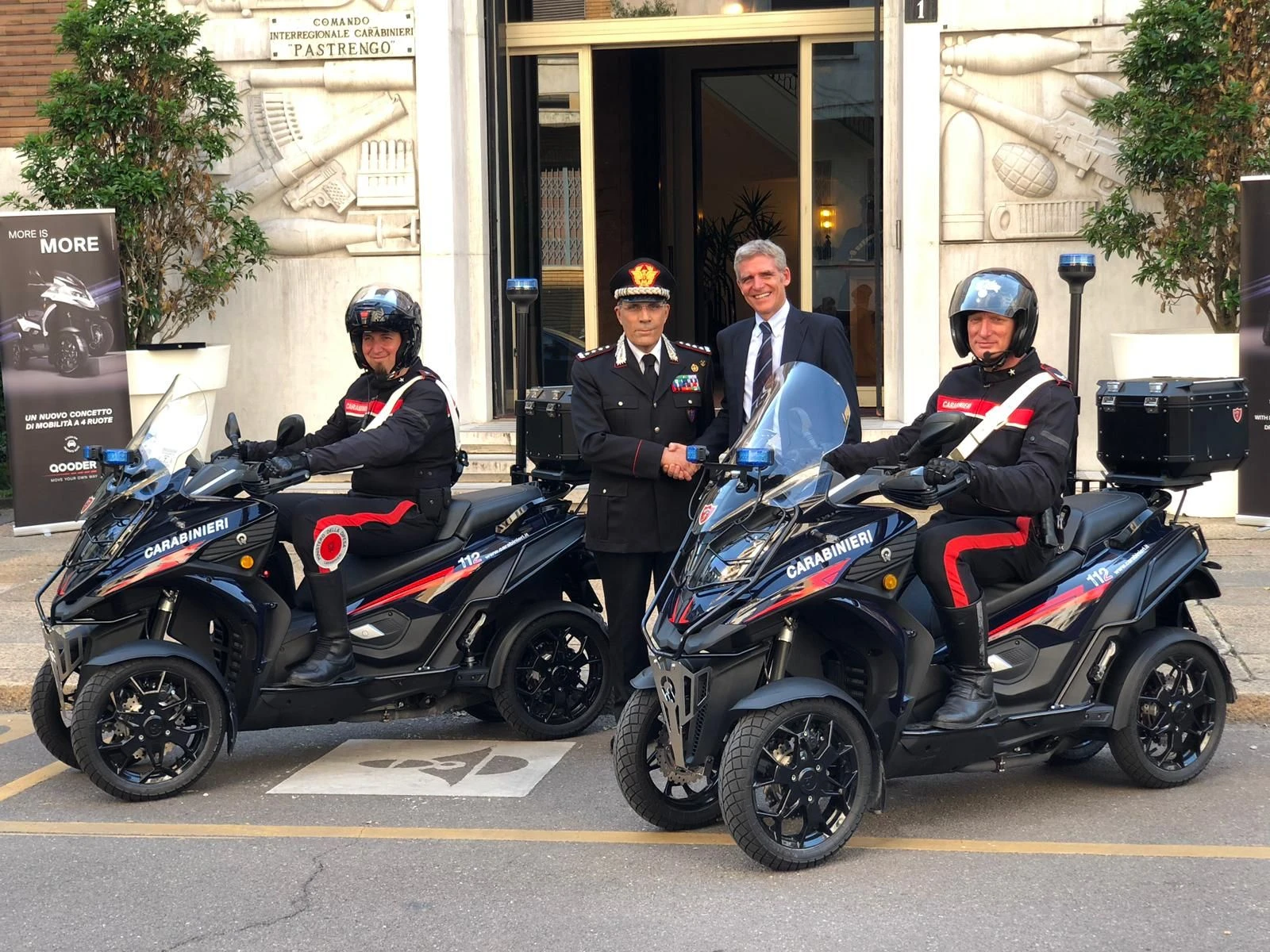 MOTORI: CONSEGNATI AI CARABINIERI DUE QOODER PER STRADE DEL NORD OVEST