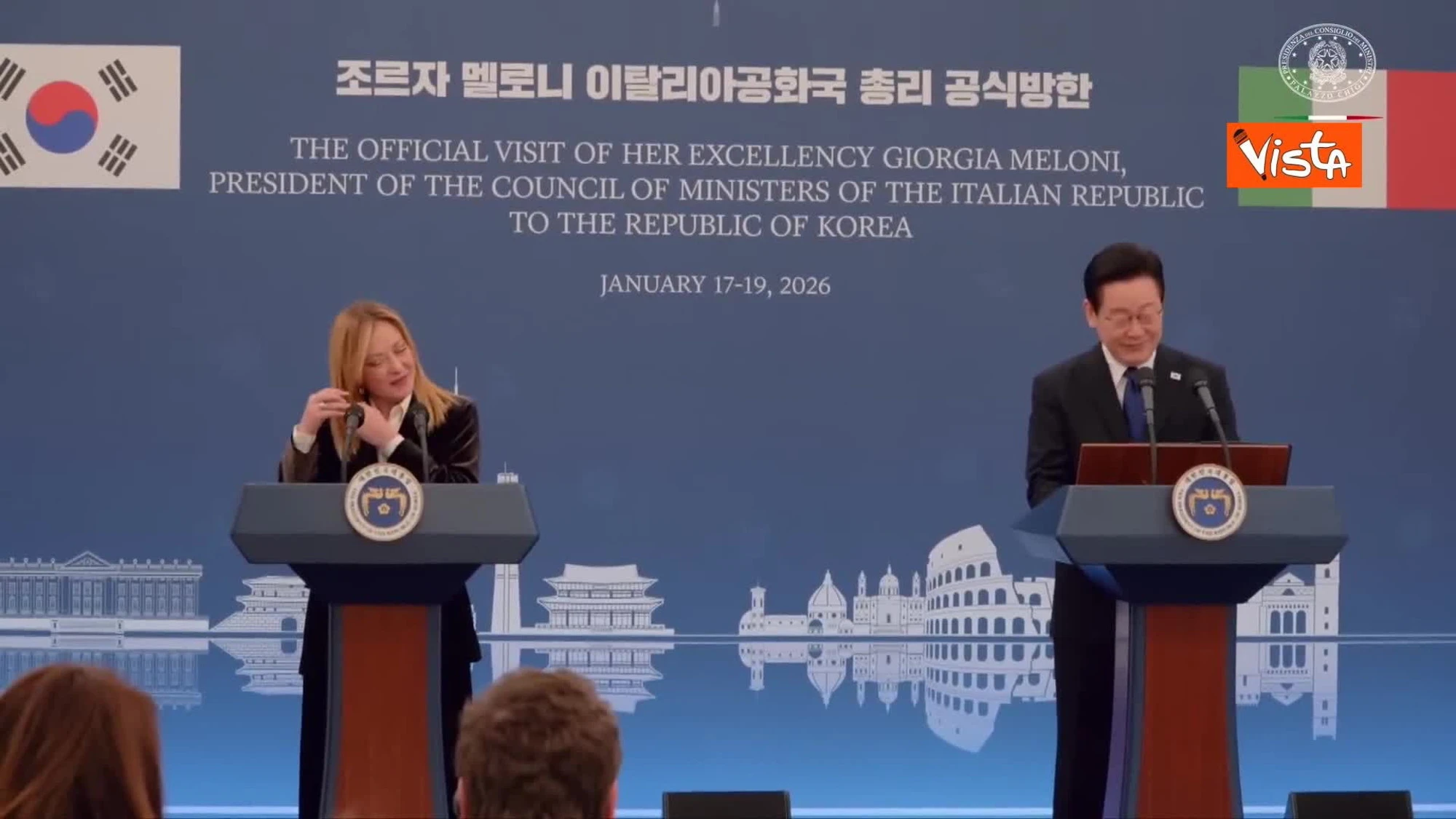 Meloni al presidente della Corea Lee: "Tra i nostri Paesi grande potenziale inespresso"