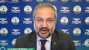 Claudio Borghi contro Giuseppe Conte: "Il discorso? Mossa disperata per restare a Palazzo Chigi"