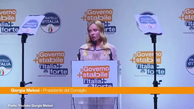 Meloni "Non ho mai mollato e non intendo farlo"