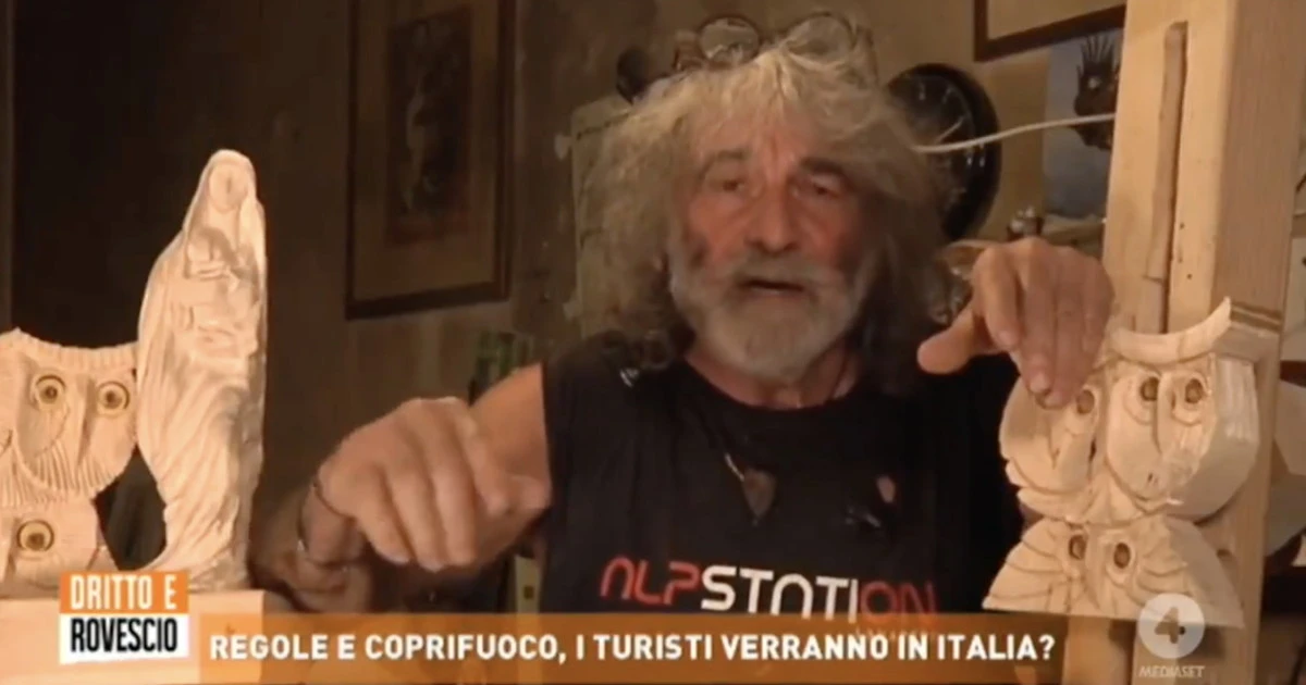 Dritto e Rovescio, Mauro Corona contro Roberto Speranza: "Caro ministro, togli il coprifuoco o qui qualcosa succede"