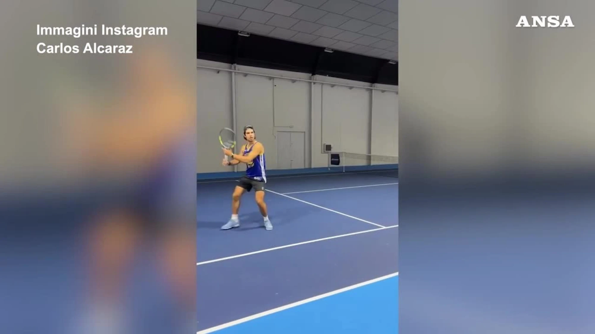 Alcaraz in recupero, il video sui social dei primi allenamenti con la racchetta