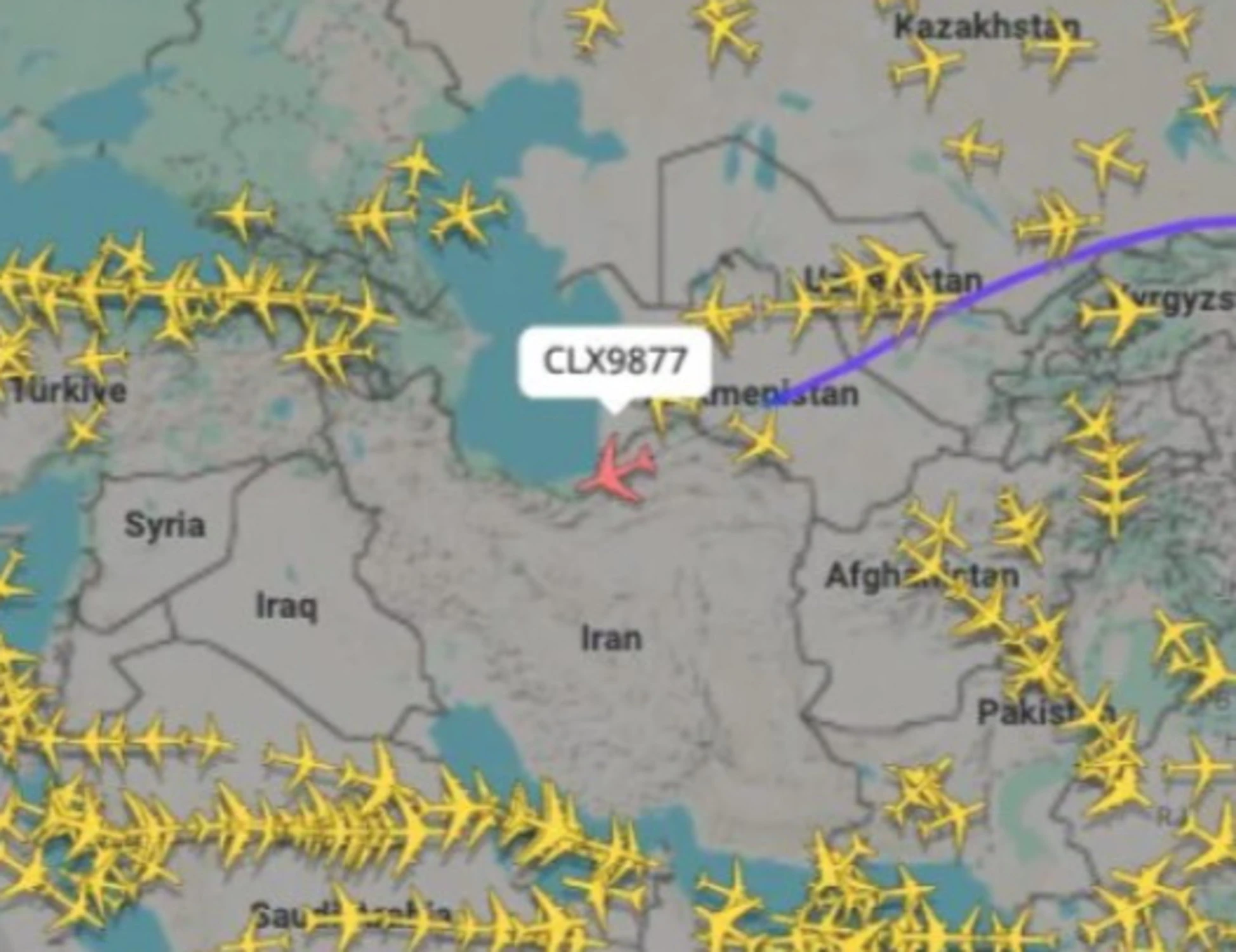 Iran, la mappa: quegli strani movimenti degli aerei cinesi