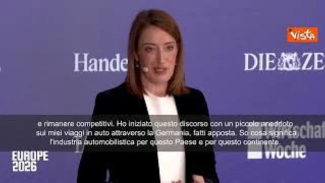 Metsola: Per troppo tempo l'Ue ha fatto sentire in colpa chi guida un'auto