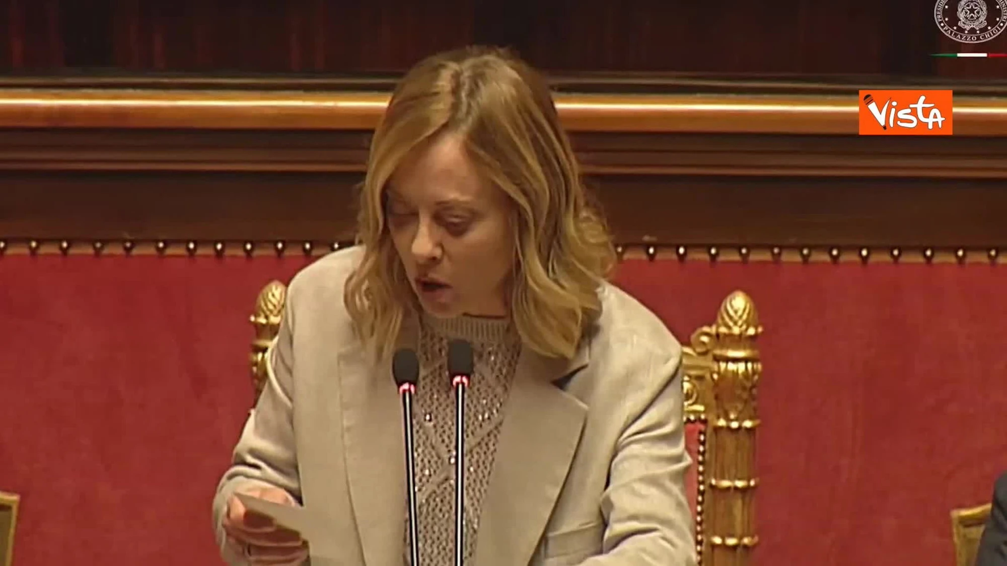 Giorgia Meloni al Senato: “Avanti sul premierato"
