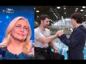 Mara Venier, occhi lucidi alla Porta dei sogni: Raoul Bova e il ragazzo autistico, abbraccio strappalacrime