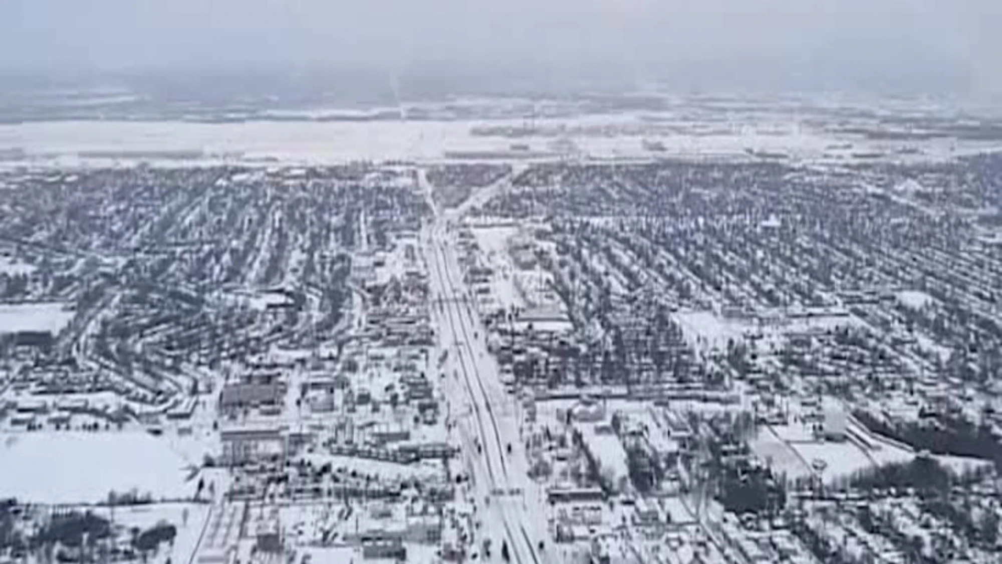Oklahoma City ricoperta di neve: le immagini dall'alto