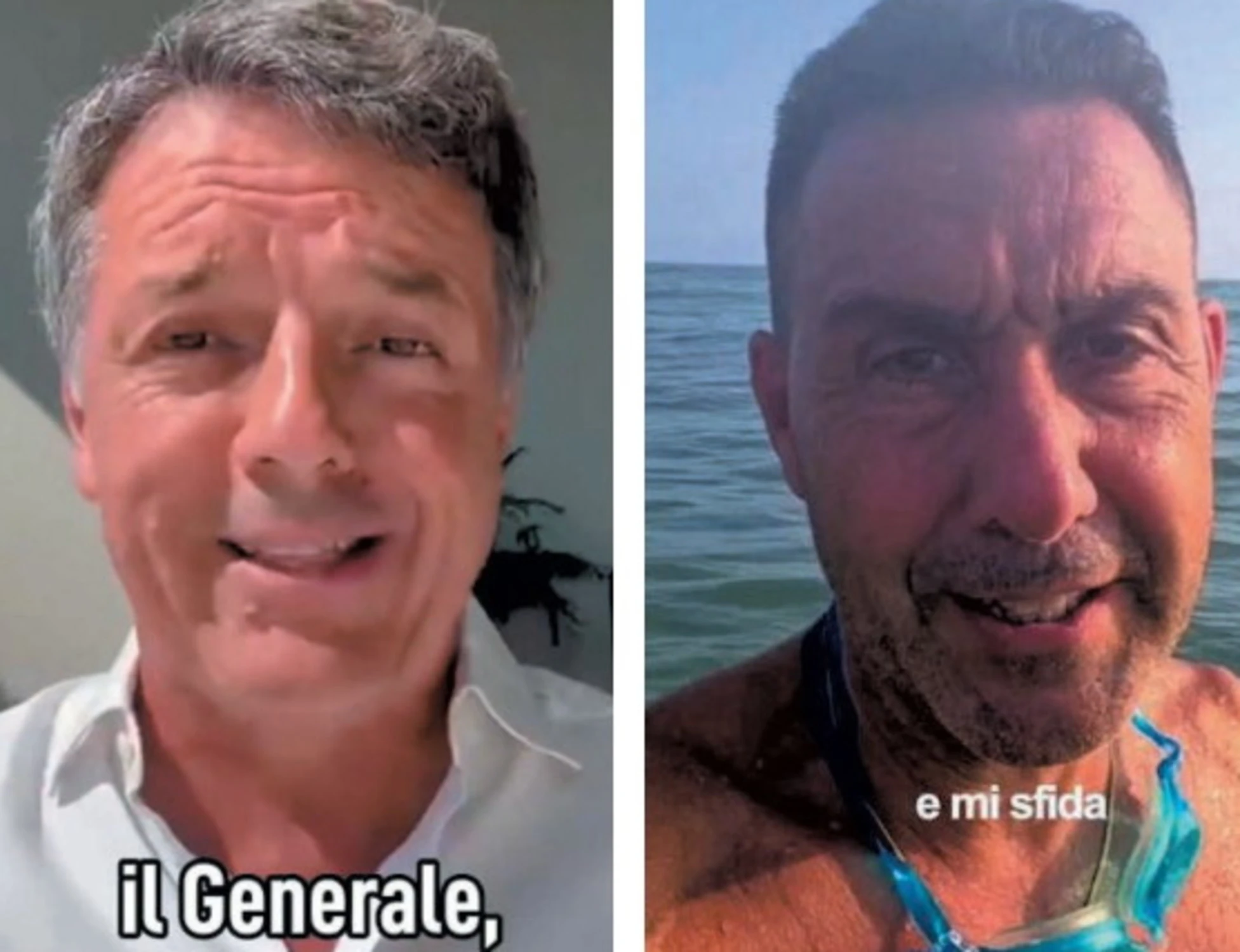 Corsa, nuoto e machismo: circo social Renzi-Vannacci