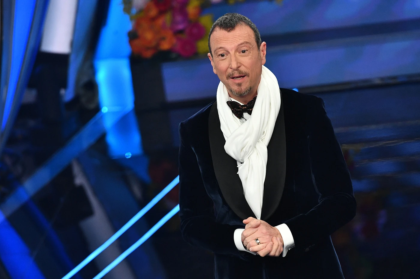 Sanremo 2020, Amadeus parla a raffica per rispettare la scaletta. Ma è sparito Fiorello
