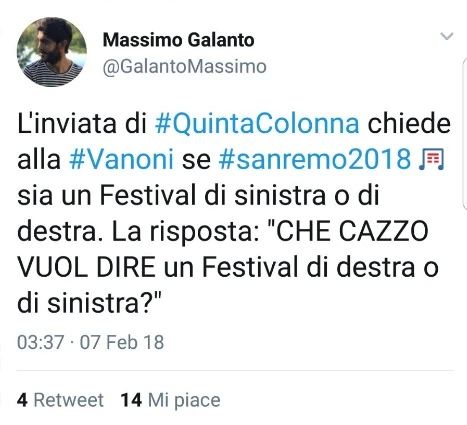 Sanremo 2018, Ornella Vanoni contro l'inviata di Quinta Colonna: "Che cazzo vuol dire?"