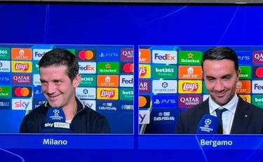 Inter-Liverpool, irruzione di Palladino in diretta tv: Chivu di sasso