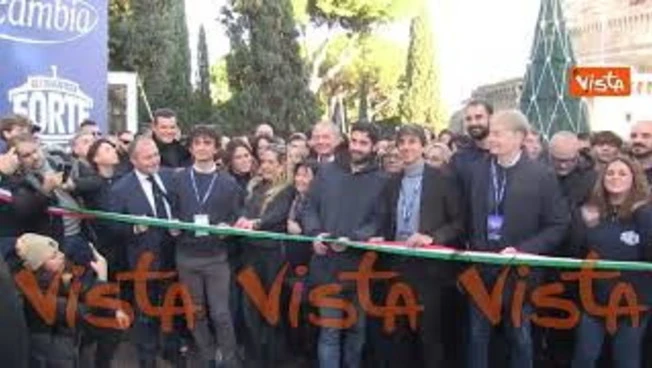 Atreju 2025, il taglio del nastro per la kermesse di FdI nei giardini di Castel Sant'Angelo