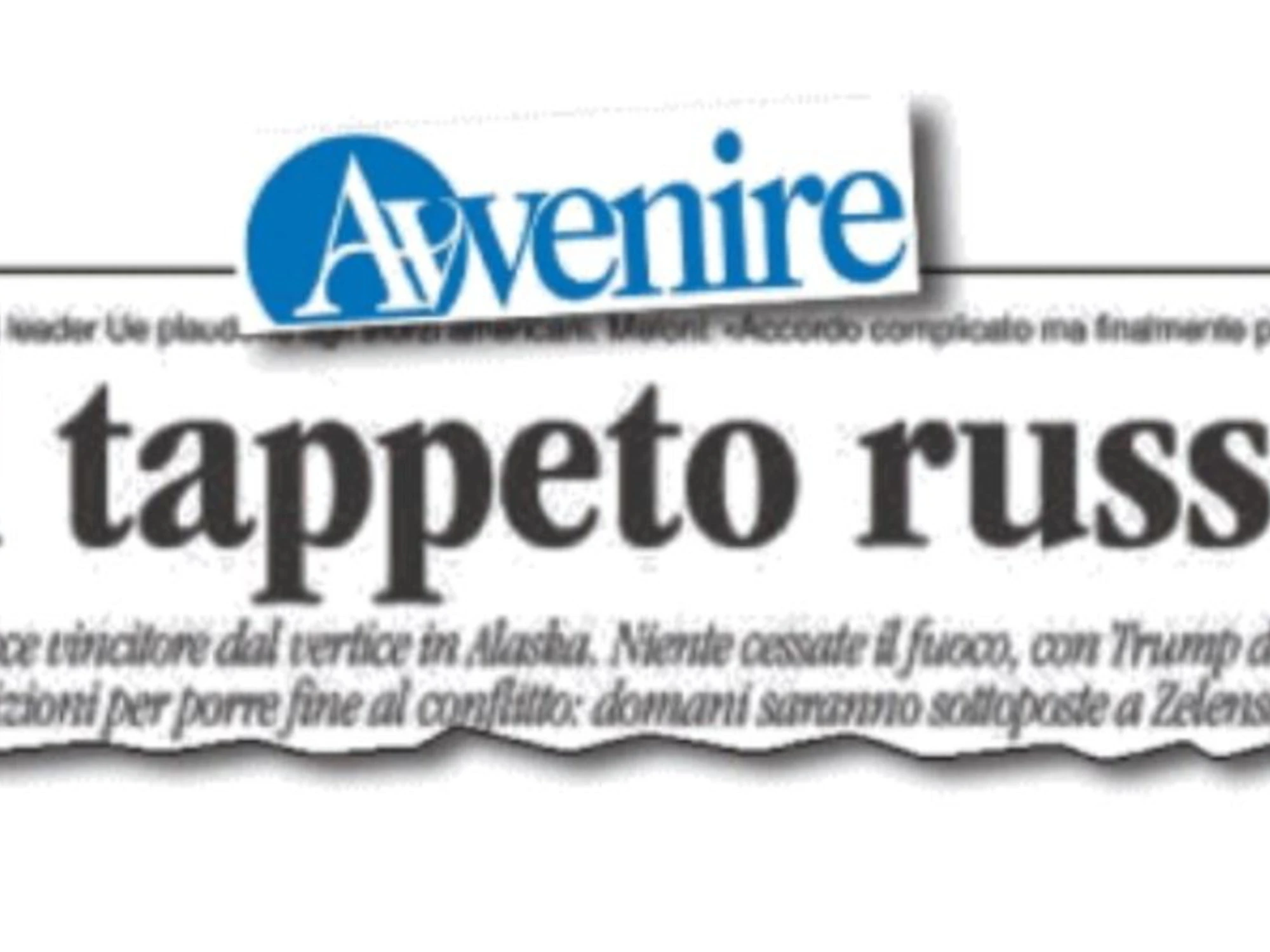 "Tappeto russo": il titolo che piace al “giornale unico”