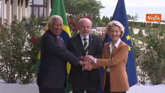 Leggi l'articolo: I leader Ue von der Leyen e Costa incontrano Presidente brasiliano Lula al G7 per un bilaterale