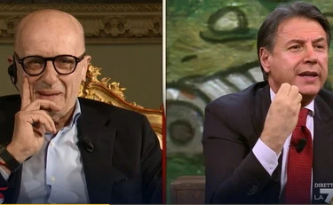 DiMartedì, Sallusti gli ride in faccia e Conte perde la testa: ecco il video