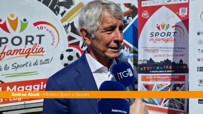 "Sport in famiglia", Abodi "Progetto da moltiplicare"