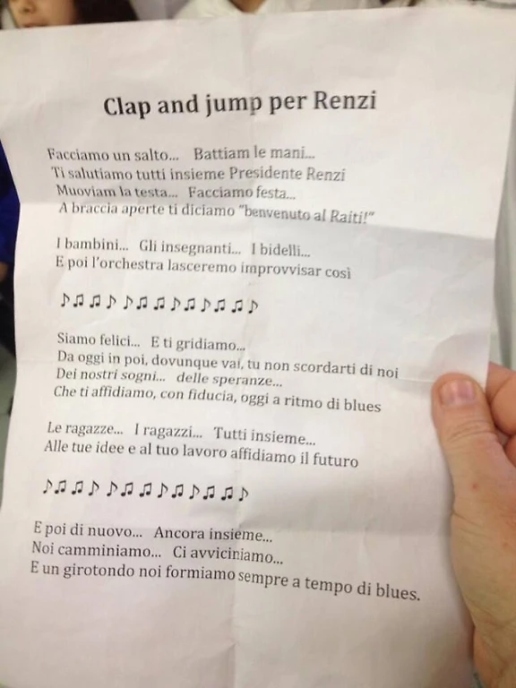 Ecco la canzone dei bambini per Renzi