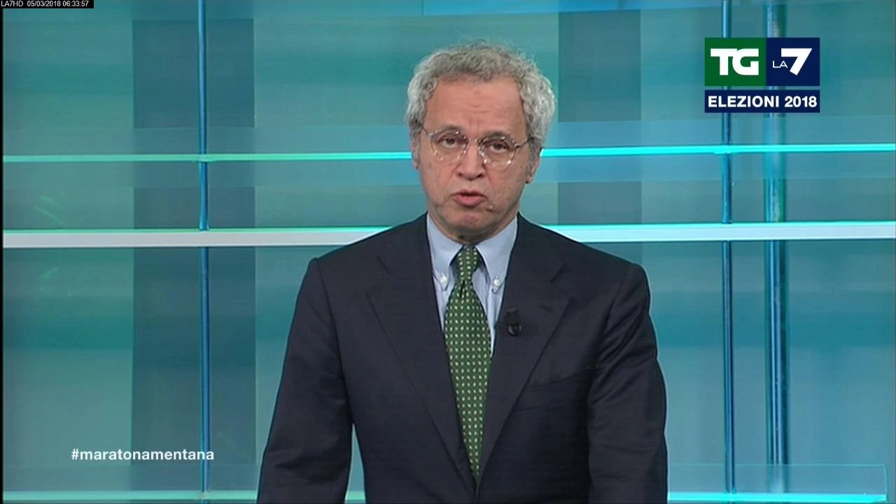 Enrico Mentana ferma tutti e saluta in diretta Lamberto Sposini