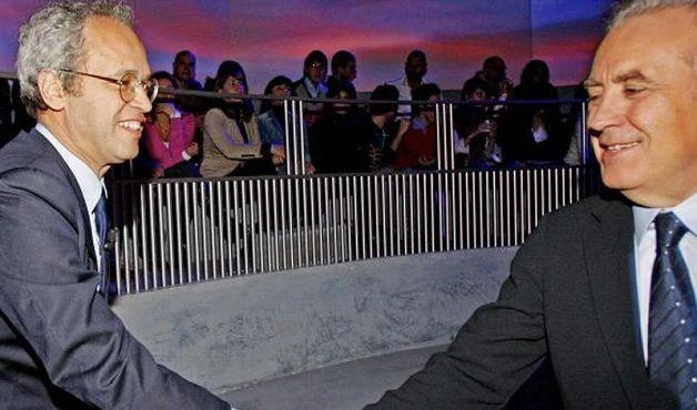 Enrico Mentana ospite di Michele Santoro