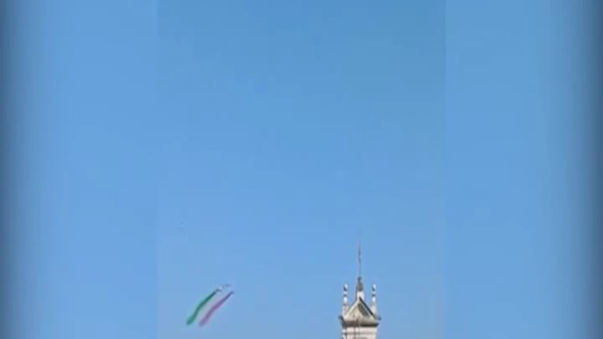 Unità d'Italia, il passaggio delle Frecce Tricolori