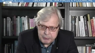 Vittorio Sgarbi gela Myrta Merlino alla prima parola: "Male"