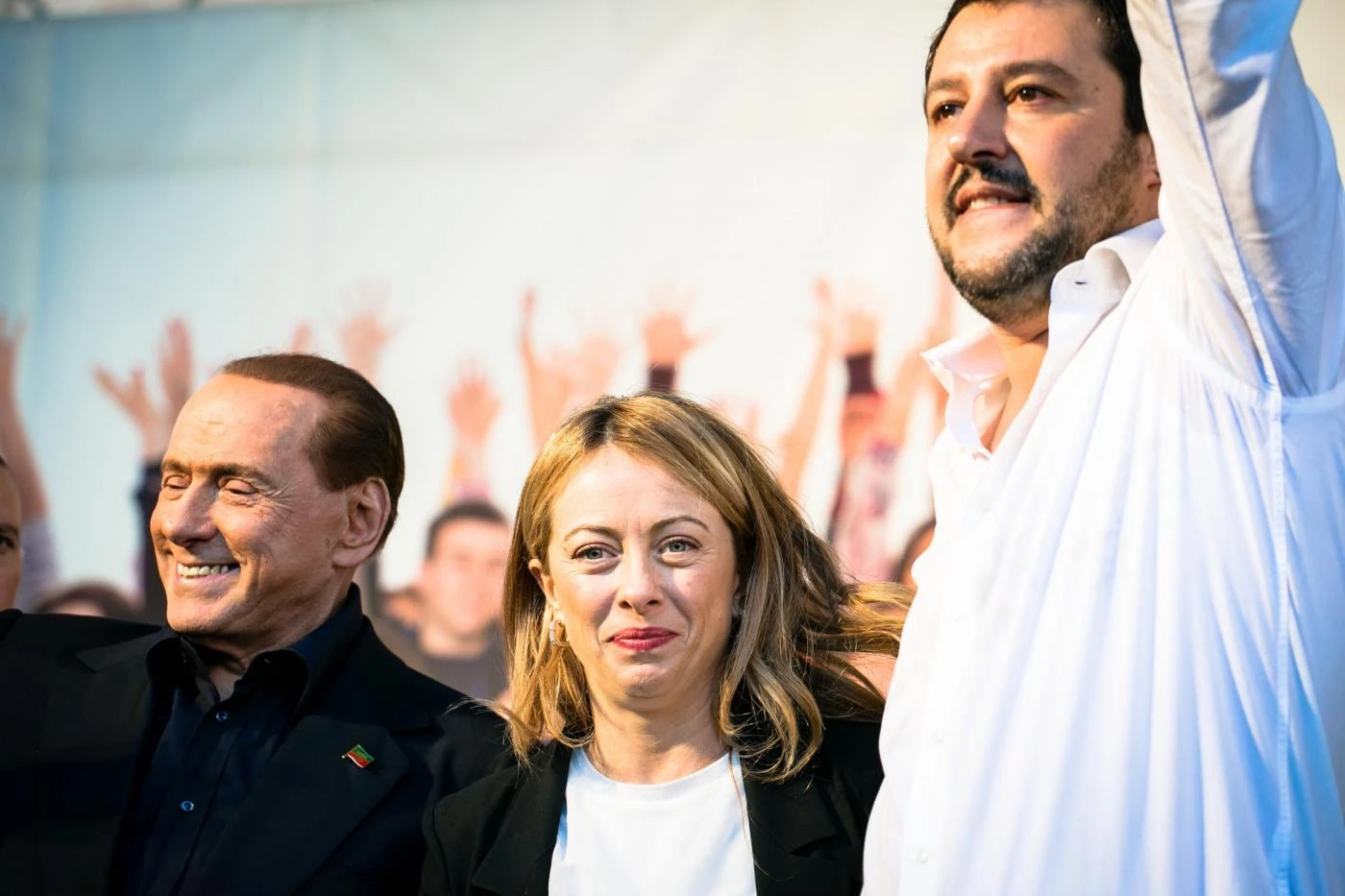 Matteo Salvini, Giorgia Meloni e Silvio Berlusconi: "Centrodestra unito, libereremo gli italiani"