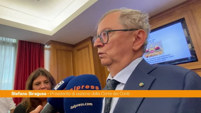 Siragusa (Corte dei Conti) "Nel Lazio confermiamo andamento positivo"