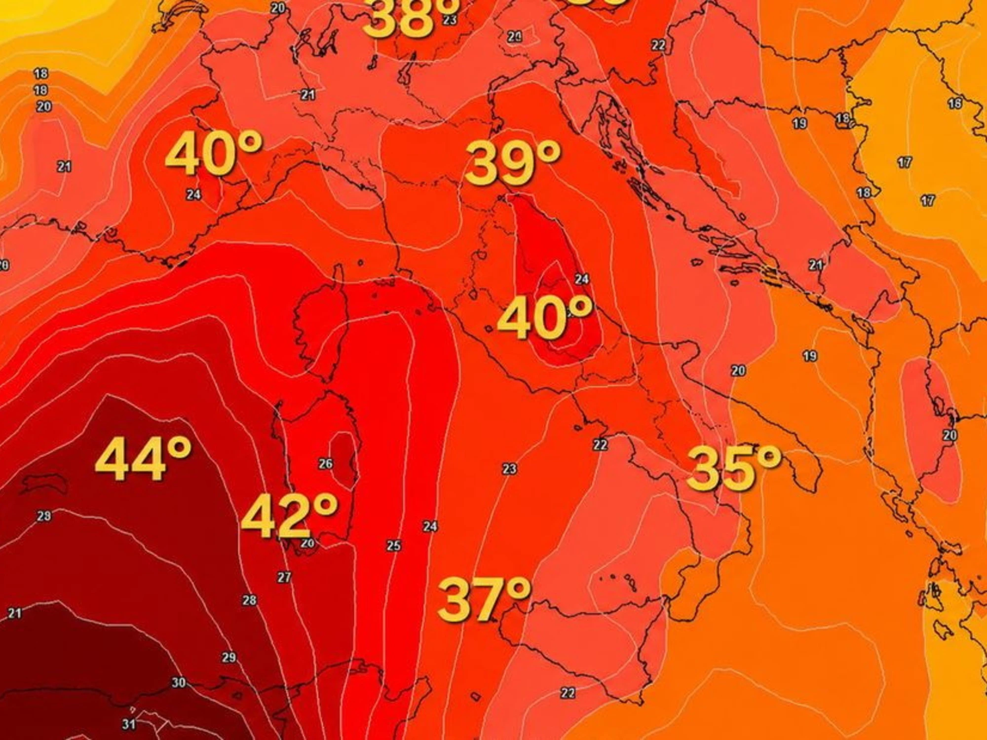 Meteo, caldo africano: picco in arrivo a 45 gradi, ecco la zona più colpita