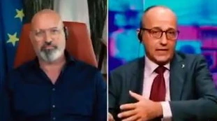 Alberto Bagnai contro Bonaccini a Stasera Italia: "Ecco perché il Pd vuole il Mes"